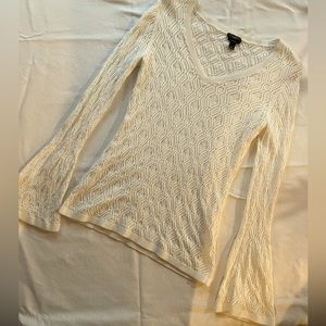 Talbots white sheer summer sweater